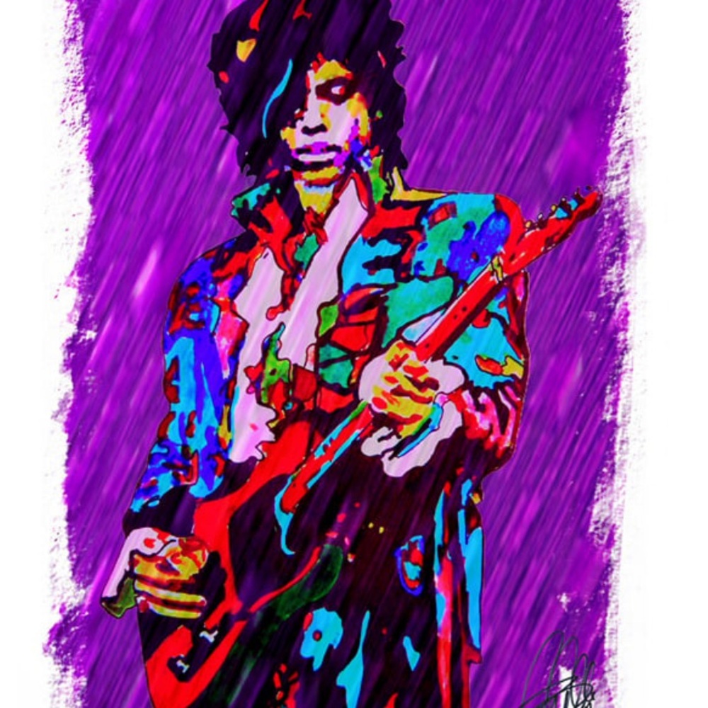 PRINCE LITHO POSTER ART 18 x 24 SIGNED !!